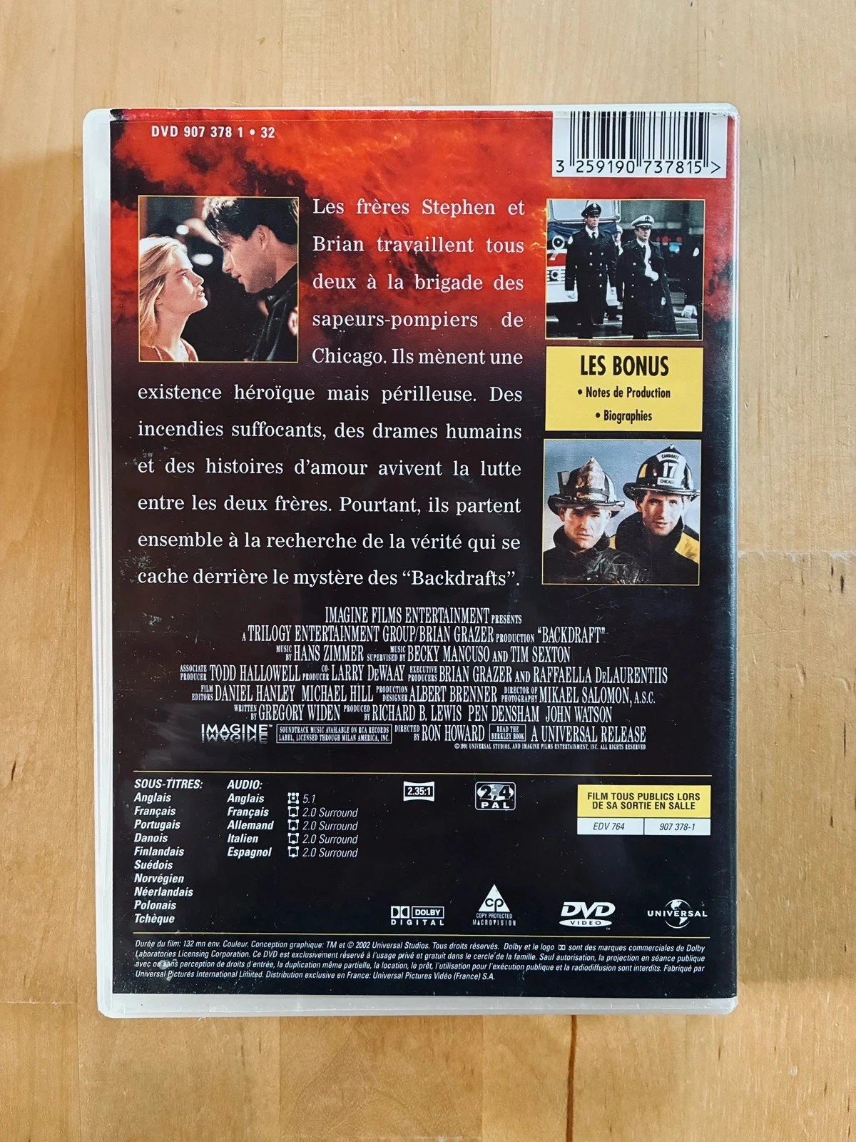 DVD Backdraft Kurt Russell. – photo 3